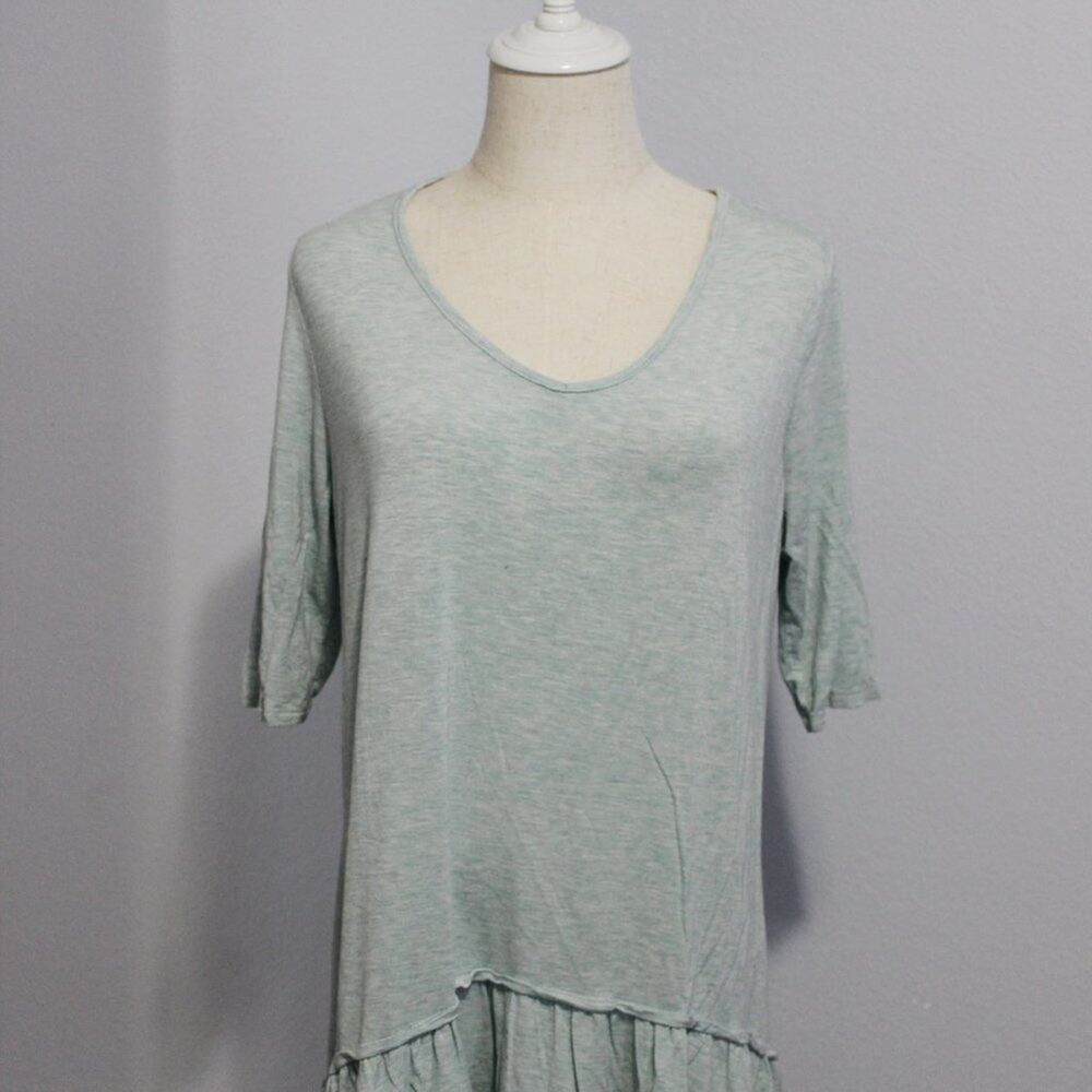 Audget Podge Mint Ruffle Tunic Size L